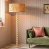 Graham & Green Tordu Wooden Floor Lamp