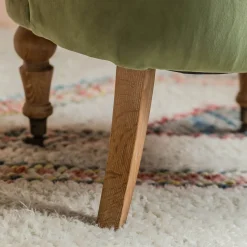 Graham & Green Trianon Moss Green Velvet Cocktail Chair