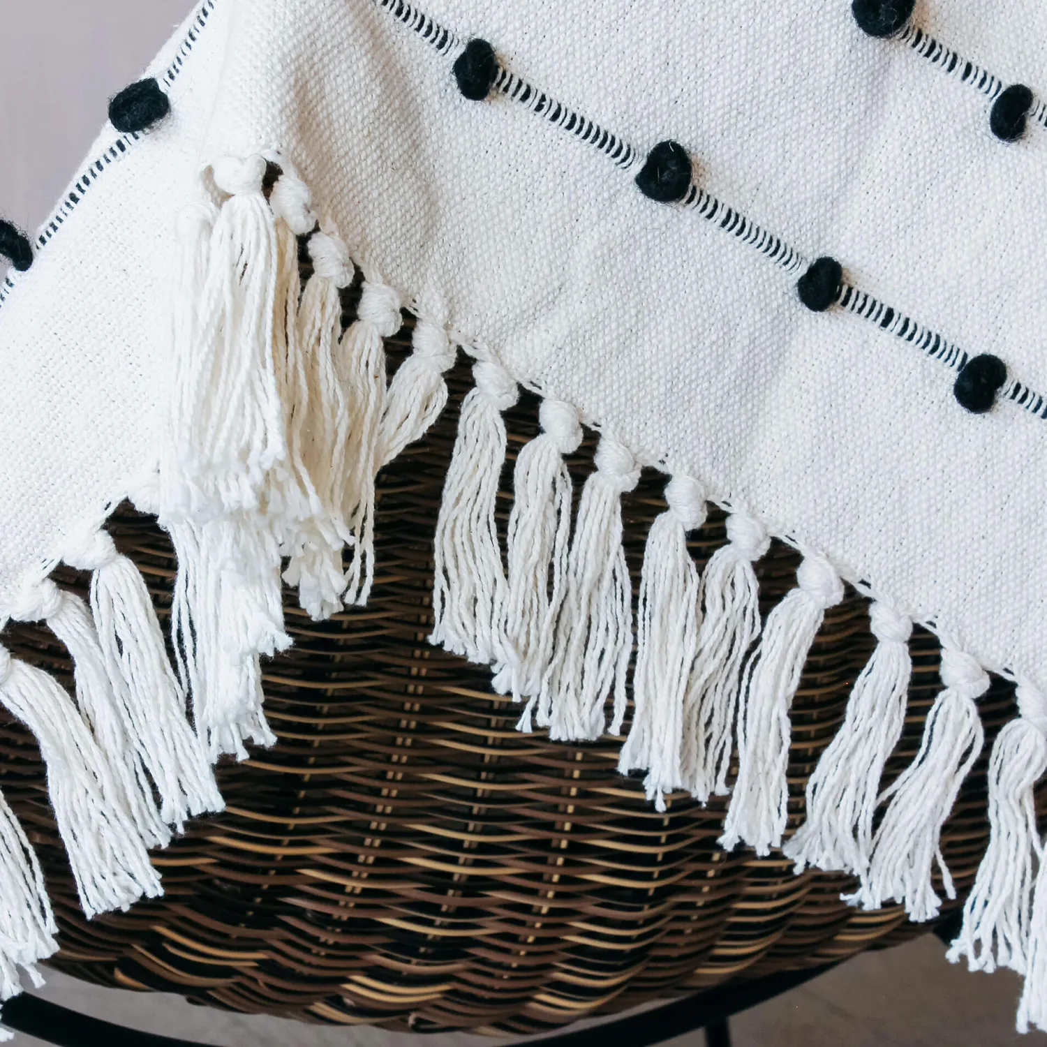 Graham & Green Trinx Black and White Throw
