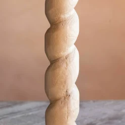 Graham & Green Twisted Natural Wood Table Lamp