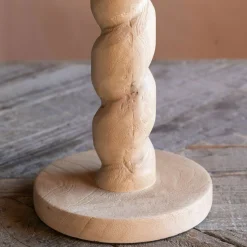 Graham & Green Twisted Natural Wood Table Lamp