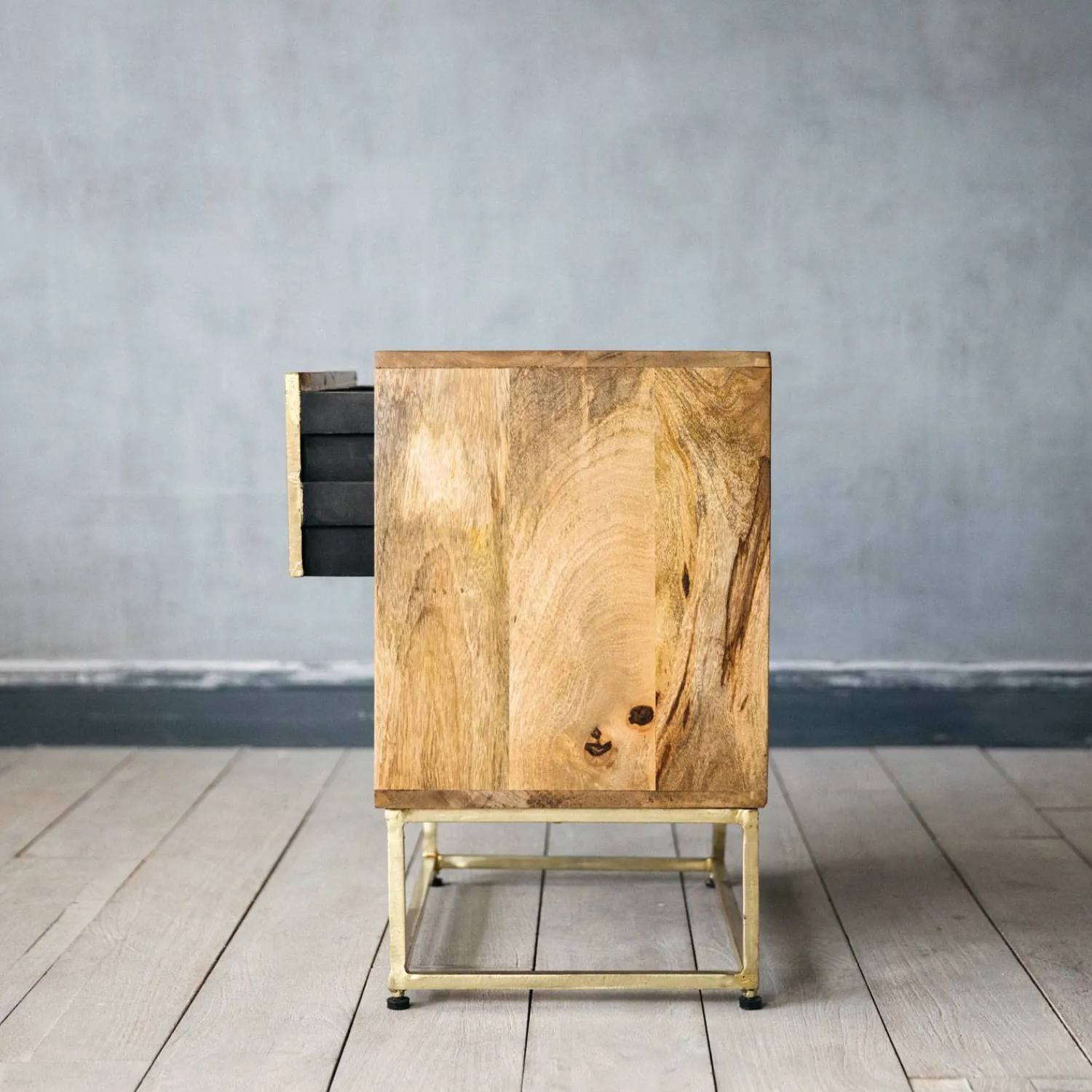 Graham & Green Umberto Brass Bedside Table
