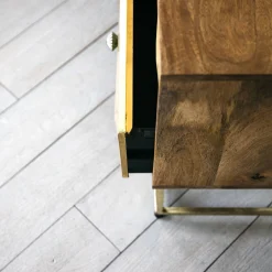 Graham & Green Umberto Brass Bedside Table