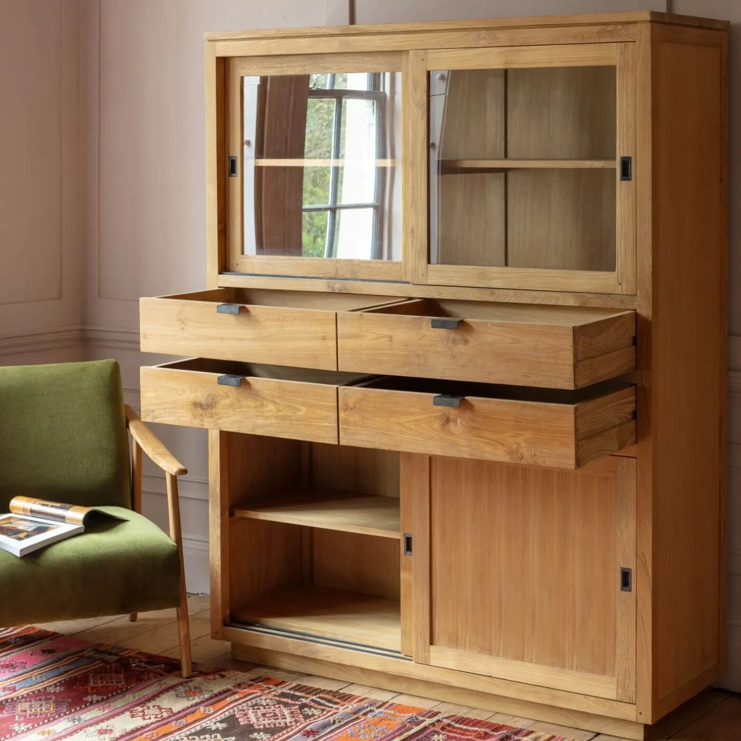 Graham & Green Valence Teak Cabinet