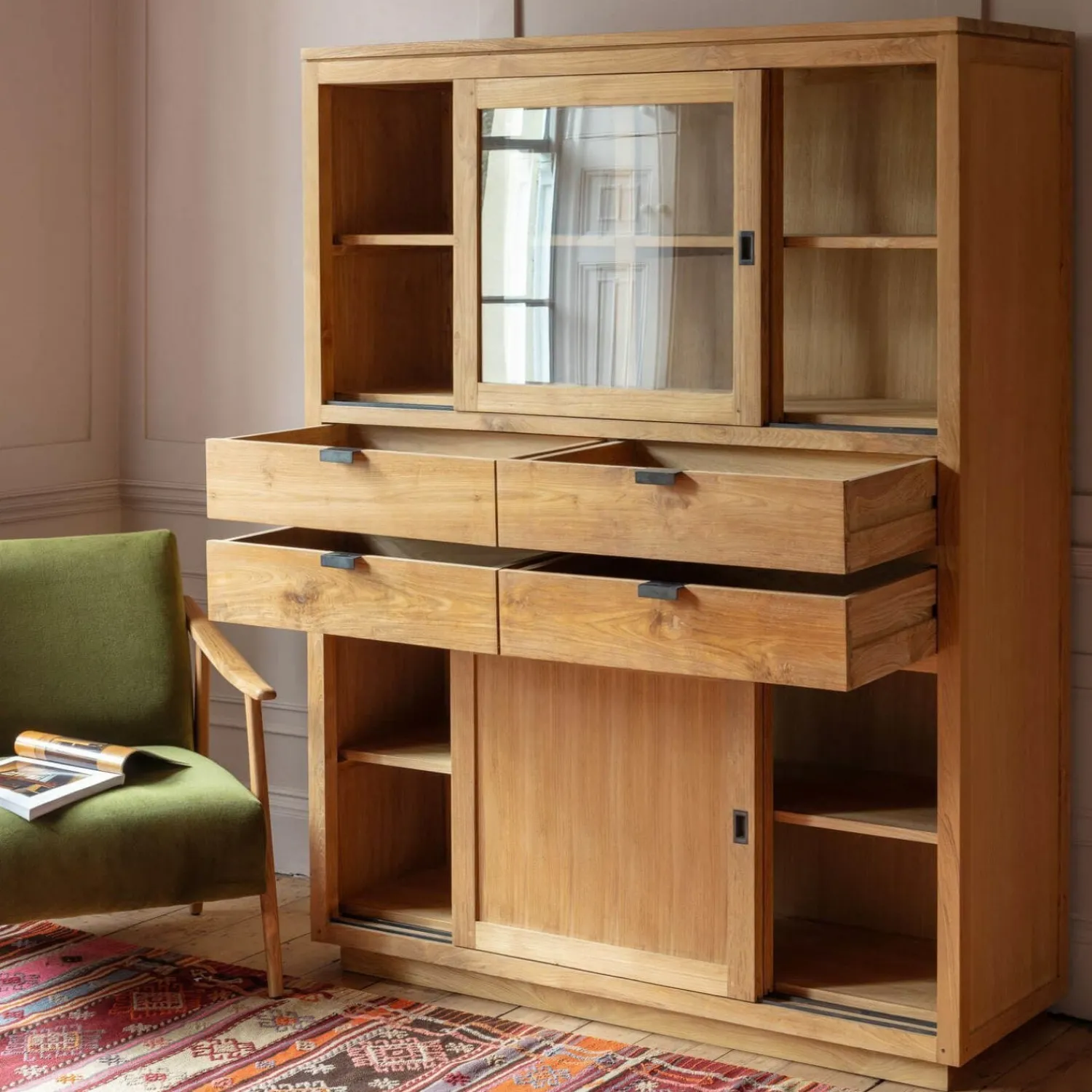 Graham & Green Valence Teak Cabinet