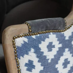 Graham & Green Valentin Blue Ikat Armchair
