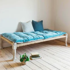 Graham & Green Velvet Bed Rolls with Striped Reverse
