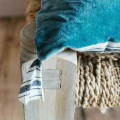 Graham & Green Velvet Bed Rolls with Striped Reverse