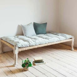 Graham & Green Velvet Bed Rolls with Striped Reverse