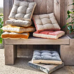 Graham & Green Velvet Border Seat Pads
