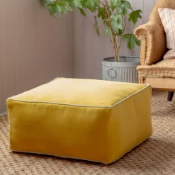 Graham & Green Velvet Pouffes