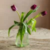 Graham & Green Vintage Green Ribbed Posy Vase