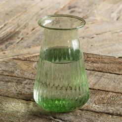 Graham & Green Vintage Green Ribbed Posy Vase