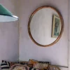 Graham & Green Walter Natural Wood Small Round Mirror