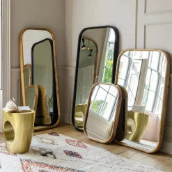 Graham & Green Walter Small Dark Wood Mirror