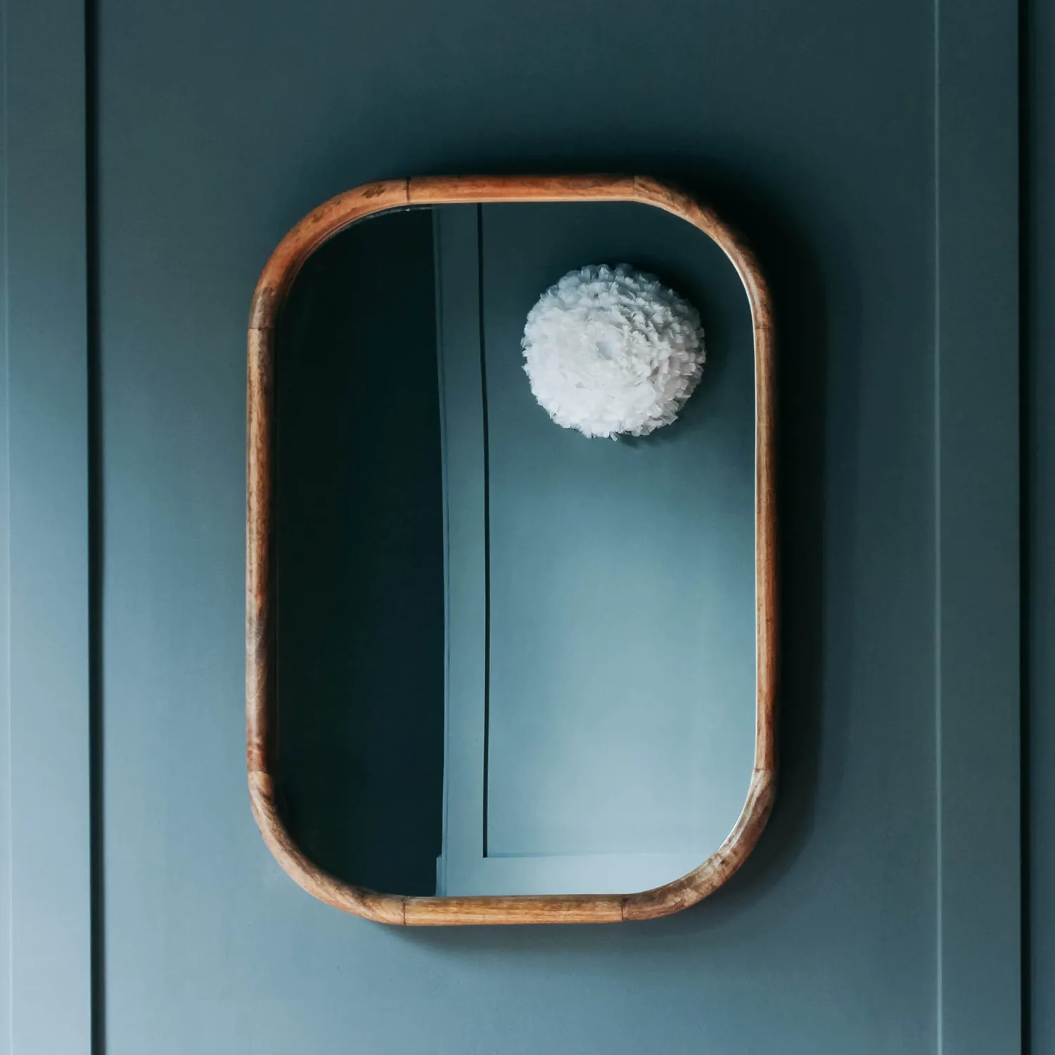 Graham & Green Walter Small Natural Wood Mirror