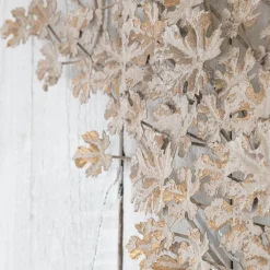 Graham & Green White and Gold Leaves Wall Light