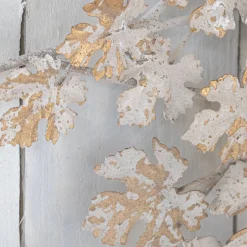 Graham & Green White and Gold Leaves Wall Light