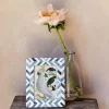 Graham & Green White and Grey Chevron Bone Frame