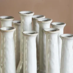 Graham & Green White Ceramic Multi-Stem Vase
