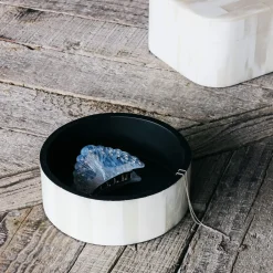 Graham & Green White Daisy Round Bone Box