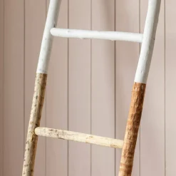 Graham & Green White Dipped Wooden Ladder