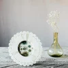Graham & Green White Doily Round Bone Frame