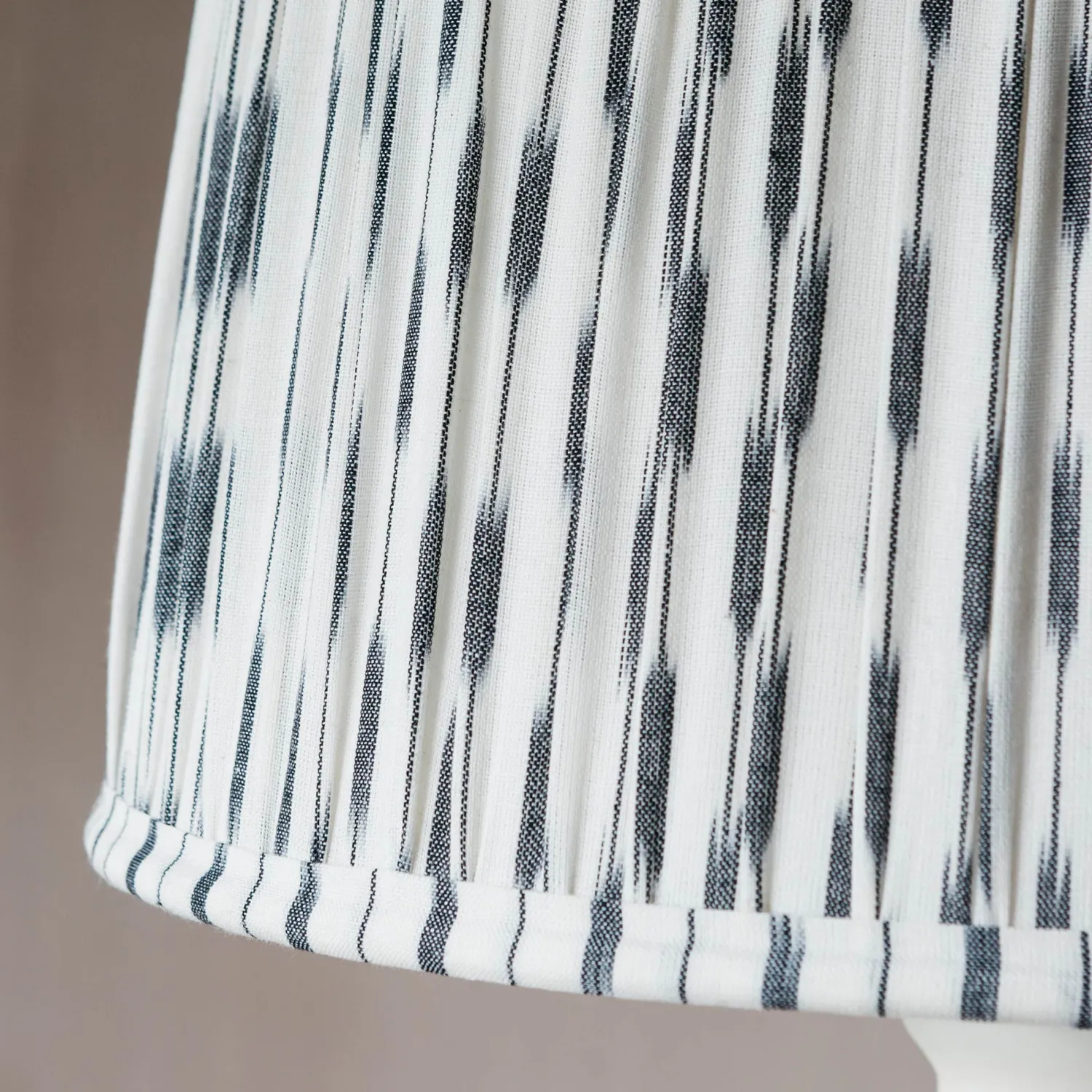 Graham & Green White Pleated Ikat Lamp Shades