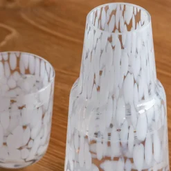 Graham & Green White Speckle Carafe and Tumbler