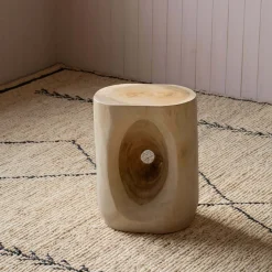 Graham & Green Whitewash Wooden Side Table