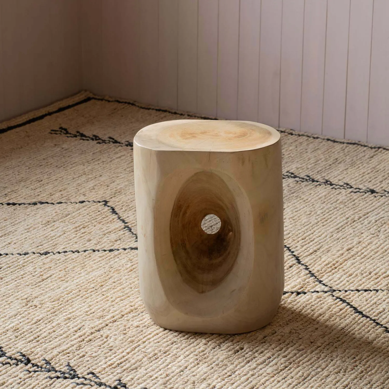 Graham & Green Whitewash Wooden Side Table