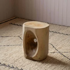 Graham & Green Whitewash Wooden Side Table