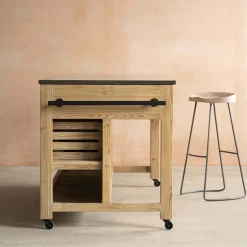 Graham & Green Whitewashed Hudson Kitchen Breakfast Bar
