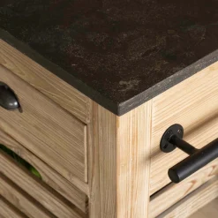 Graham & Green Whitewashed Hudson Kitchen Breakfast Bar