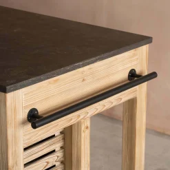 Graham & Green Whitewashed Hudson Kitchen Breakfast Bar