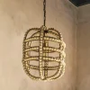 Graham & Green Wooden Bead Pendant