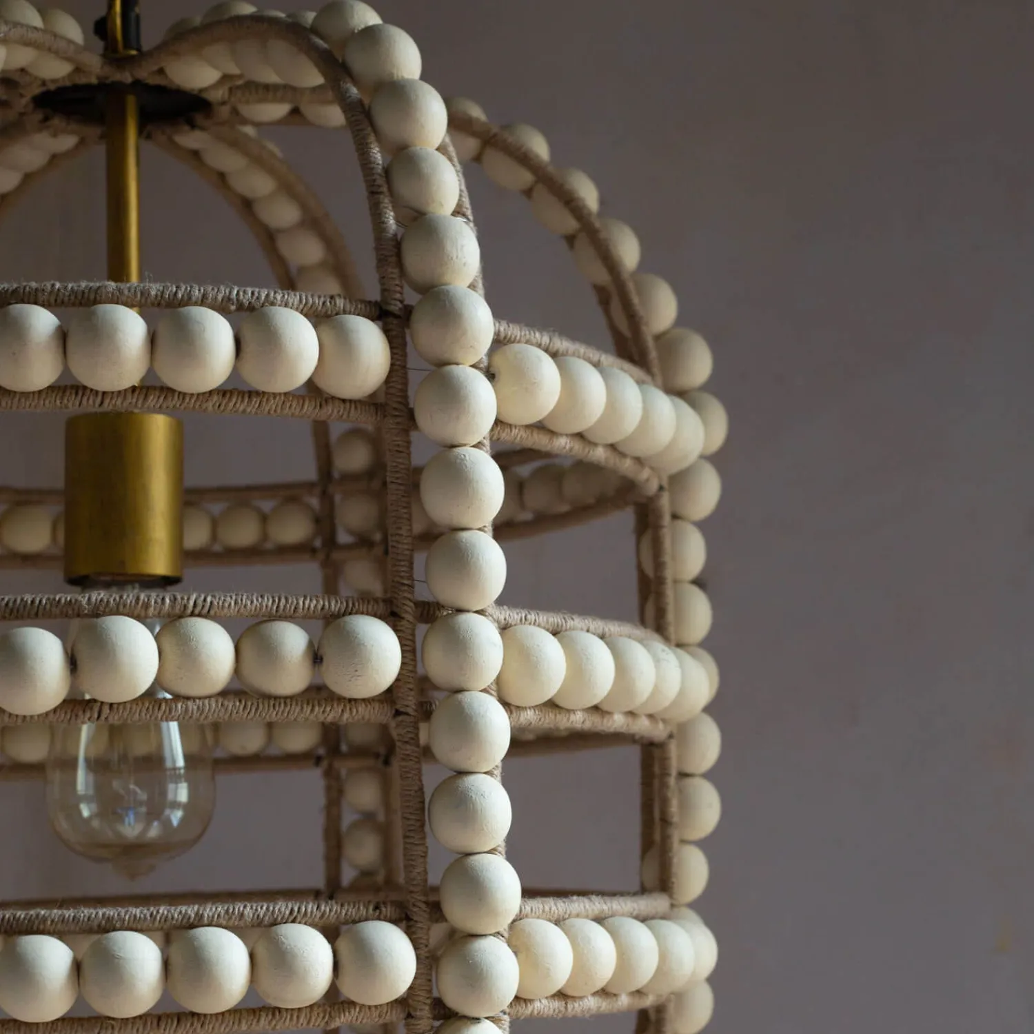 Graham & Green Wooden Bead Pendant