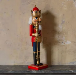 Graham & Green Wooden Bejeweled Nutcracker with Staff
