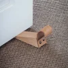 Graham & Green Wooden Door Wedge With Leather Strap