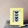 Graham & Green Yellow and White Chevron Bone Frame