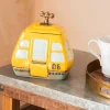 Graham & Green Yellow Cable Car Biscuit Jar