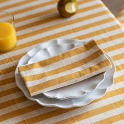 Graham & Green Yellow Candy Stripe Napkin