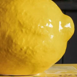 Graham & Green Yellow Ceramic Lemon Ornament
