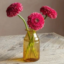 Graham & Green Yellow Recycled Glass Bud Vase