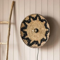 Graham & Green Zig Zag Seagrass Wall Light