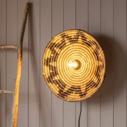 Graham & Green Zig Zag Seagrass Wall Light